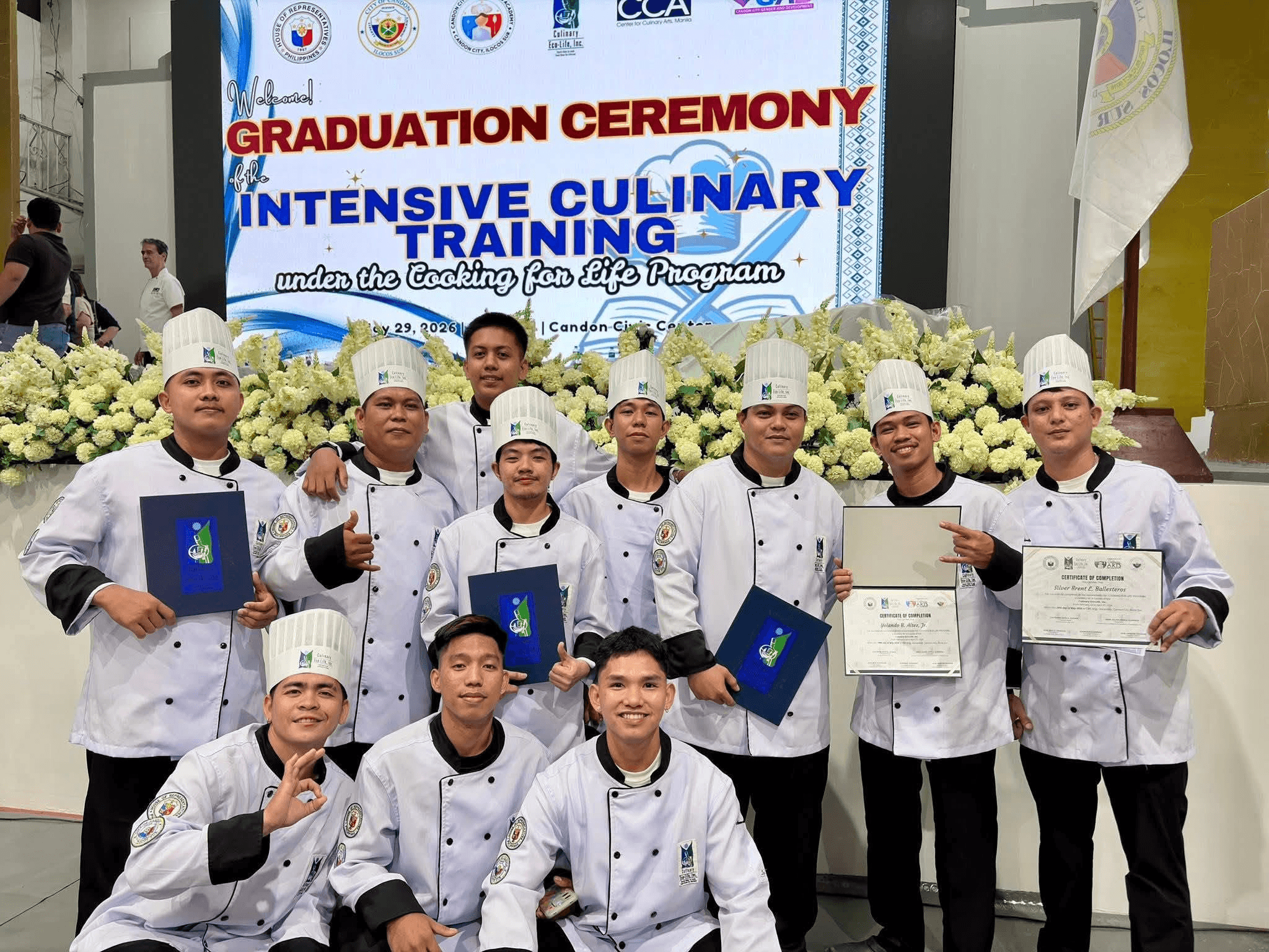 Cooking For Life scholars at their graduation ceremony